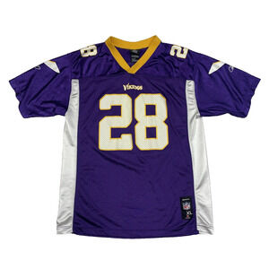 Minnesota Vikings Jersey Youth Extra Large Adrian Peterson Reebok NFL Football
